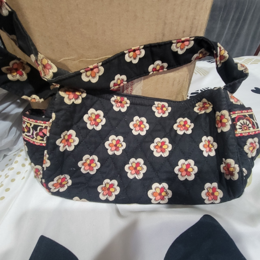 Vera Bradley Black Floral Shoulder Bag